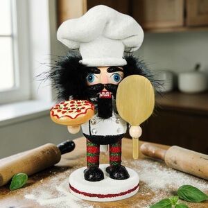 Kurt Adler 8" Hollywood Pizza Guy Nutcracker